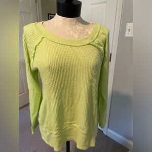 Anthropologie’s Eri and Ali’s soft green thermal.  Great under LB windbreaker